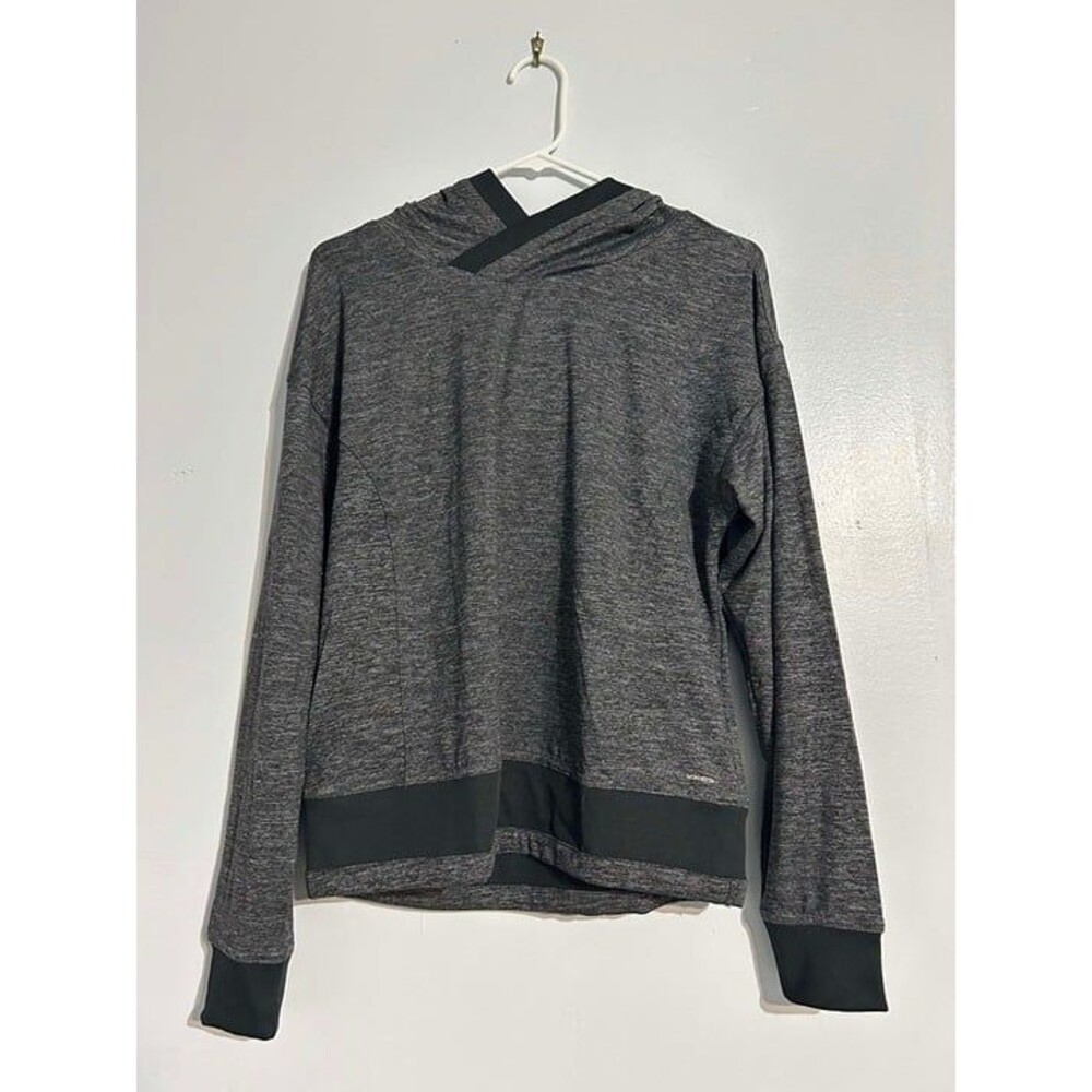 New Mondetta Ladies' Soft Hoodie Charcoal Melange Performance + Luxury Size S